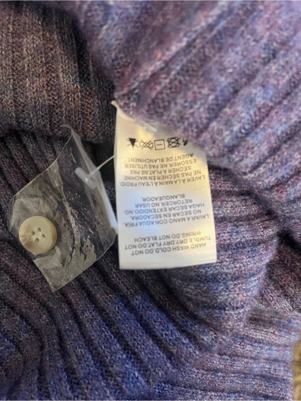 Thread & Supply Violet Rib-Knit V-Neck Sweater - Picture 4 of 4